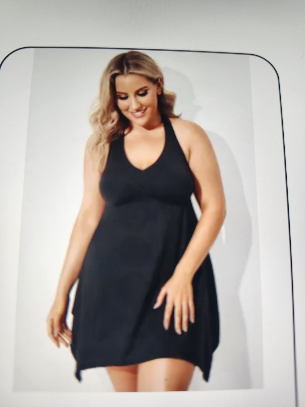 Black Halter Swim Dress